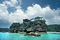  Bornéo, Malaisie, paysage de forêt secondaire, île de Sipadan. 